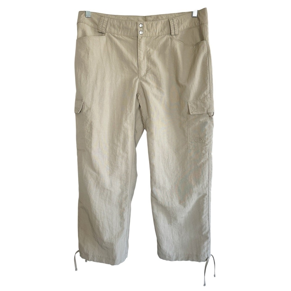The North Face Women's‎ Hiking Cargo Pants Size 14 Khaki Tan Nylon Lightweight